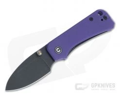 CIVIVI Baby Banter Black Stonewashed Nitro-V Purple G10 Liner Lock Folder C19068S-4