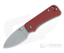 CIVIVI Baby Banter Gray Stonewashed Nitro-V Burgundy G10 Liner Lock Folder C19068S-6