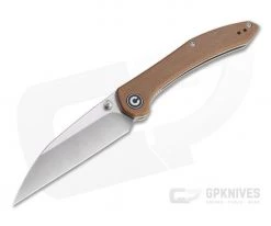 CIVIVI x Mallery Hadros Wharncliffe Satin Stainless Brown Micarta Liner Lock Folder C20004-2