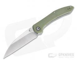 CIVIVI x Mallery Hadros Wharncliffe Satin Stainless Olive Micarta Liner Lock Folder C20004-3