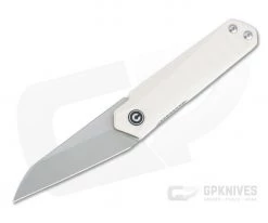 CIVIVI x Ostap Hel Ki-V Plus Top Flipper Blasted Nitro-V Ivory G10 Folder C20005B-2