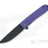CIVIVI Bo Zinker Black Stonewashed Nitro-V Purple G10 Liner Lock Flipper C20009B-5