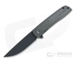 CIVIVI Bo Zinker Black Stonewashed Nitro-V Dark Green Micarta Liner Lock Flipper C20009B-6