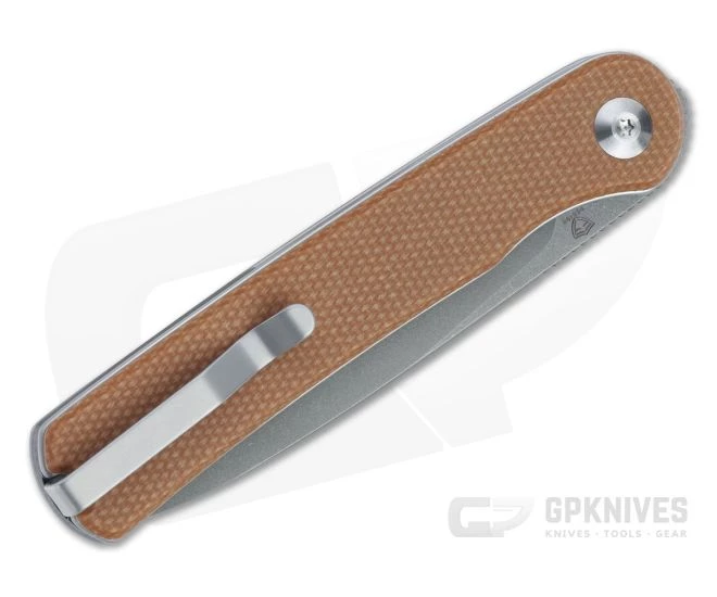 CIVIVI Stylum Brown Canvas Micarta Detent Slip Joint Front Flipper C20010B-A 4 CIVIVI Stylum Brown Canvas Micarta Detent Slip Joint Front Flipper C20010B-A - Image 2