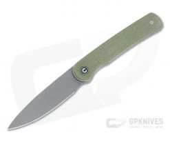 CIVIVI Stylum Olive Canvas Micarta Detent Slip Joint Front Flipper C20010B-B