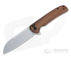 CIVIVI Chevalier Stonewashed 14C28N Cuibourtia Wood Button Lock Flipper C20022-3