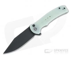 CIVIVI Cogent Button Lock Flipper Black Stonewashed 14C28N Natural G10 Folder C20038D-3