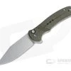 CIVIVI Cogent Flipper Blasted 14C28N Green Burlap Micarta Button Lock Folder C20038D-5