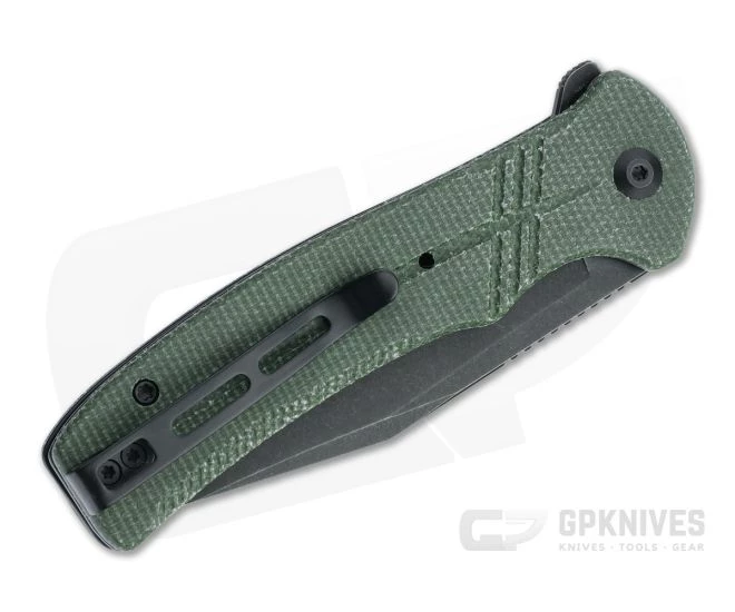 CIVIVI Cogent Button Lock Flipper Serrated Black Stonewashed 14C28N Green Micarta Folder C20038E-4 4 CIVIVI Cogent Button Lock Flipper Serrated Black Stonewashed 14C28N Green Micarta Folder C20038E-4 - Image 2