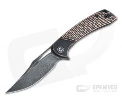 CIVIVI Dogma Black Polished Copper Black Hand Rubbed Damascus Liner Lock Flipper C2005DS-2