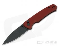 CIVIVI Altus Black Stonewashed Nitro-V Burgundy G10 Button Lock Folder C20076-2