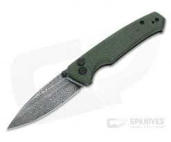 CIVIVI Altus Black Damascus Green Micarta Button Lock Folder C20076-DS1
