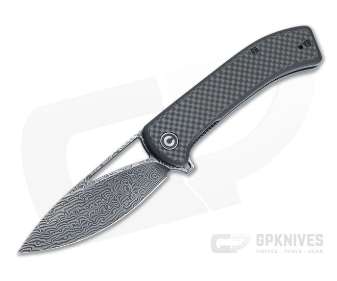 CIVIVI Riffle Black Hand Rubbed Damascus Carbon Fiber/G10 Liner Lock Flipper C2024DS-1 3 CIVIVI Riffle Black Hand Rubbed Damascus Carbon Fiber/G10 Liner Lock Flipper C2024DS-1