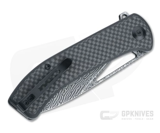CIVIVI Riffle Black Hand Rubbed Damascus Carbon Fiber/G10 Liner Lock Flipper C2024DS-1 4 CIVIVI Riffle Black Hand Rubbed Damascus Carbon Fiber/G10 Liner Lock Flipper C2024DS-1 - Image 2