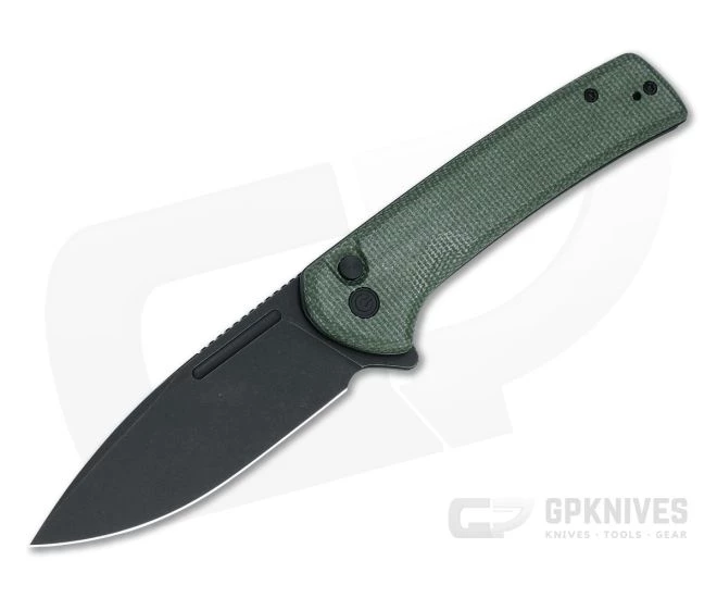 CIVIVI Conspirator Black Stonewashed Nitro-V Green Micarta Button Lock Flipper C21006-2 3 CIVIVI Conspirator Black Stonewashed Nitro-V Green Micarta Button Lock Flipper C21006-2