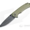 CIVIVI Brazen Drop Point Olive Micarta Black Damascus Liner Lock Flipper C2102DS-2 -EDC (Every Day Carry) Shop c2102ds 2 1 1