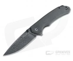 CIVIVI Brazen Drop Point Dark Green Micarta Black Damascus Liner Lock Flipper C2102DS-3