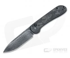 CIVIVI Button Lock Elementum Black Damascus Marbled Carbon Fiber Folder C2103DS-3