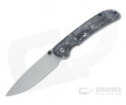 CIVIVI Imperium Stonewashed Nitro-V Silvery Shred Carbon Fiber Resin Front Flipper C2106B