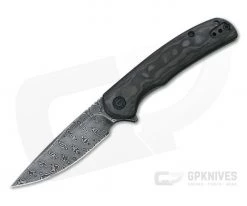 CIVIVI NOx Black Damascus Marbled Carbon Fiber Frame Lock Flipper C2110DS-1