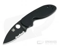 Spyderco Efficient Black G10 Black Serrated Blade C216GPSBBK