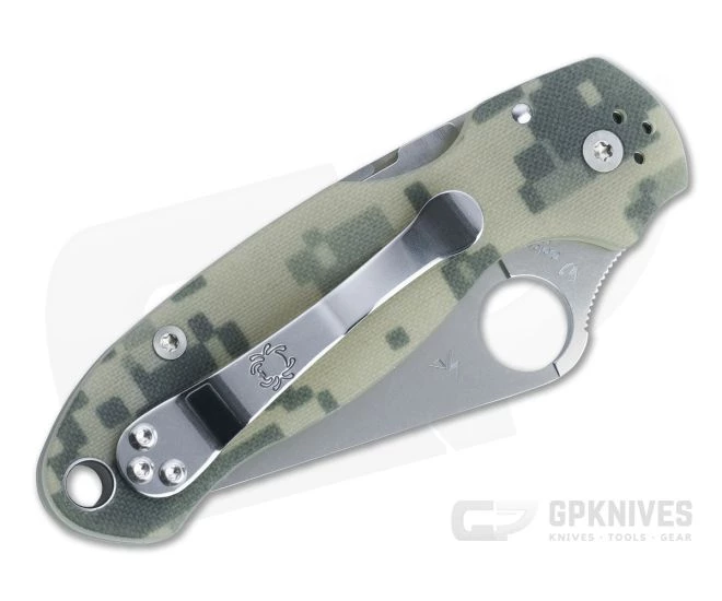 Spyderco Para 3 CQI Stonewashed S45VN Camo G10 Compression Lock Folder C223GPCMO 4 Spyderco Para 3 CQI Stonewashed S45VN Camo G10 Compression Lock Folder C223GPCMO - Image 2