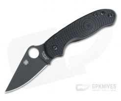 Spyderco Para 3 Lightweight Black FRN BD1N Black DLC Plain Edge C223PBBK