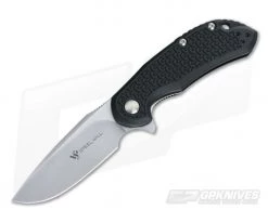 Steel Will Cutjack Mini Black FRN Flipper Satin D2 C22M-1BK