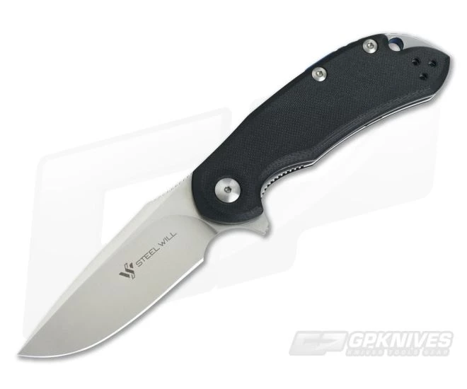 Steel Will Cutjack Mini M390 Flipper Black G10 Liner Lock C22M-2BK 3 Steel Will Cutjack Mini M390 Flipper Black G10 Liner Lock C22M-2BK