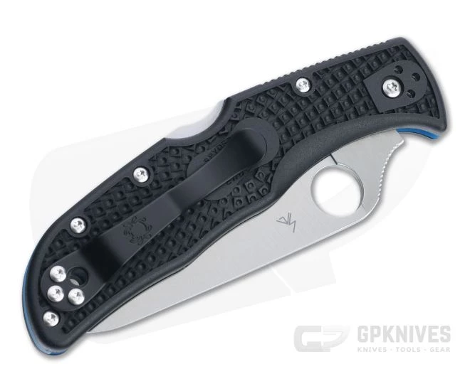 Spyderco Endela Thin Blue Line Partially Serrated VG10 FRN Folder C243FPSBKBL 4 Spyderco Endela Thin Blue Line Partially Serrated VG10 FRN Folder C243FPSBKBL - Image 2
