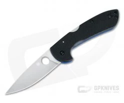 Spyderco Siren Coarse Black G10 Plain Edge LC200N Back Lock Folder C247GP