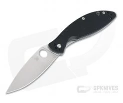 Spyderco Astute Satin Blade Black G10 Liner Lock Folder C252GP