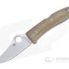 Spyderco SpyOpera Brown Canvas Micarta Satin M390 Back Lock Folder C255CMP -EDC (Every Day Carry) Shop c255cmp cqi 1