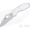 Spyderco UpTern Satin Plain Edge Stainless Steel Back Lock Folder C261P -EDC (Every Day Carry) Shop c261p 1 1
