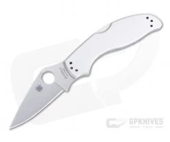 Spyderco UpTern Satin Plain Edge Stainless Steel Back Lock Folder C261P