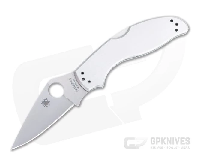 Spyderco UpTern Satin Plain Edge Stainless Steel Back Lock Folder C261P 3 Spyderco UpTern Satin Plain Edge Stainless Steel Back Lock Folder C261P