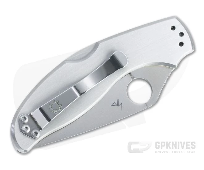 Spyderco UpTern Partially Serrated Stainless Steel Back Lock Folder C261PS 4 Spyderco UpTern Partially Serrated Stainless Steel Back Lock Folder C261PS - Image 2