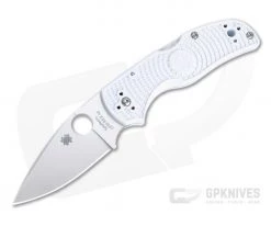 Spyderco Native 5 White FRN Lightweight GPK Exclusive Satin REX 45 Folder C41PWH5