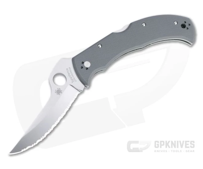 Spyderco Massad Ayoob Sprint Serrated Cruwear Gray G10 Folder C60GSGY 3 Spyderco Massad Ayoob Sprint Serrated Cruwear Gray G10 Folder C60GSGY