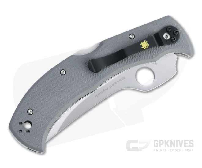 Spyderco Massad Ayoob Sprint Serrated Cruwear Gray G10 Folder C60GSGY 4 Spyderco Massad Ayoob Sprint Serrated Cruwear Gray G10 Folder C60GSGY - Image 2