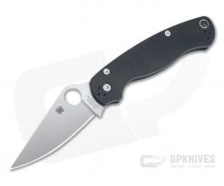 Spyderco ParaMilitary 2 Satin S45VN Black G10 CQI Compression Lock Folder C81GP2