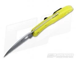 Spyderco Salt 2 Wharncliffe Serrated H1 Yellow FRN Back Lock Folder C88SWCYL2 -EDC (Every Day Carry) Shop c88swcyl2 3 1