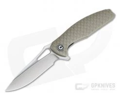 CIVIVI Wyvern Tan FRN Satin D2 Liner Lock Flipper C902C
