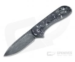 CIVIVI Elementum Black Damascus Silvery Carbon Fiber Shred Liner Lock Flipper C907C-DS2