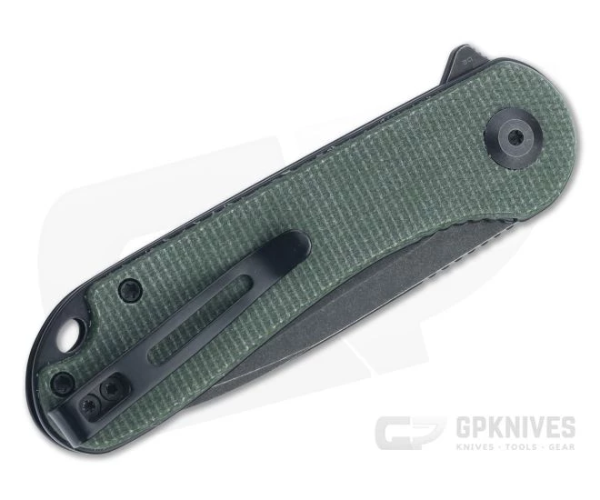 CIVIVI Elementum Tanto Black Stonewashed D2 Green Micarta Liner Lock Flipper C907T-E 4 CIVIVI Elementum Tanto Black Stonewashed D2 Green Micarta Liner Lock Flipper C907T-E - Image 2