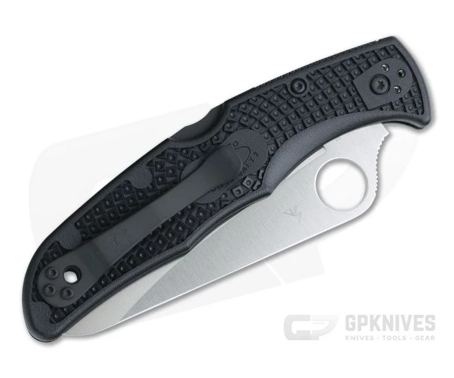 Spyderco Pacific Salt 2 Lightweight Black FRN Plain Edge Satin H1 Folder C91PBK2 4 Spyderco Pacific Salt 2 Lightweight Black FRN Plain Edge Satin H1 Folder C91PBK2 - Image 2