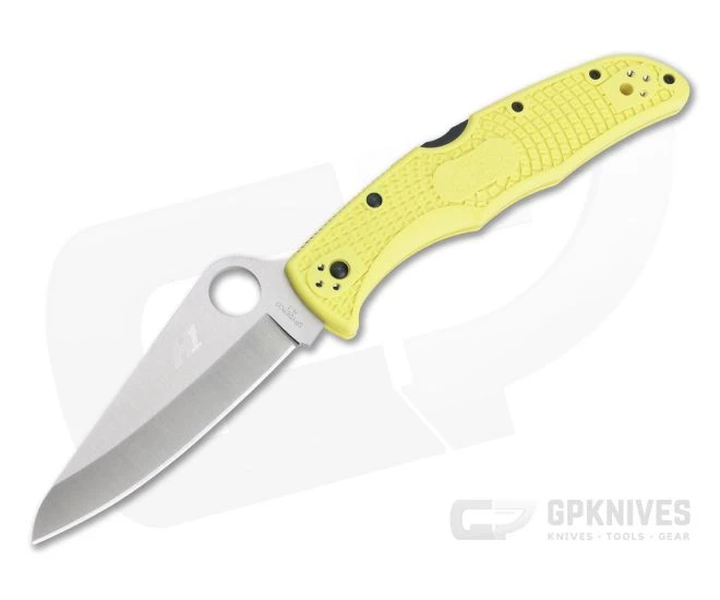 Spyderco Pacific Salt 2 Lightweight Yellow FRN Plain Edge Satin H1 Folder C91PYL2 3 Spyderco Pacific Salt 2 Lightweight Yellow FRN Plain Edge Satin H1 Folder C91PYL2