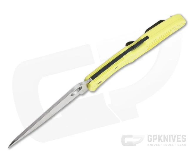 Spyderco Pacific Salt 2 Lightweight Yellow FRN Plain Edge Satin H1 Folder C91PYL2 5 Spyderco Pacific Salt 2 Lightweight Yellow FRN Plain Edge Satin H1 Folder C91PYL2 - Image 3