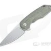 GiantMouse ACE Corta Stonewashed M390 Green Canvas Micarta Liner Lock Flipper -EDC (Every Day Carry) Shop corta grn 1