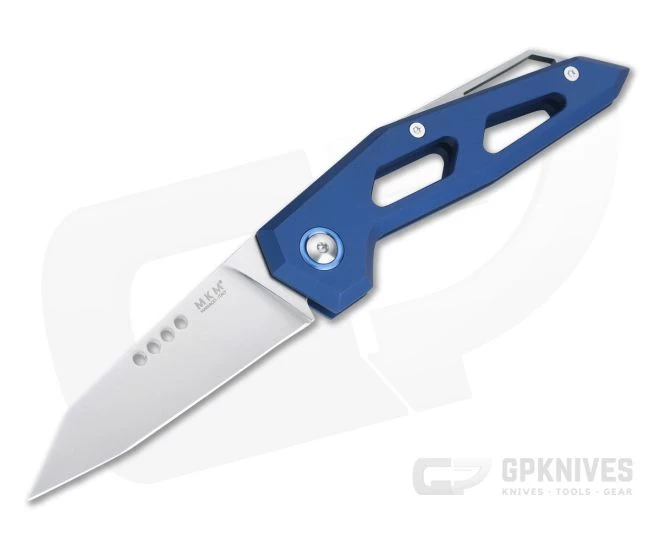 MKM Edge Reverse Tanto Satin M390 Blue Aluminum Slip Joint Folder EG-ABL 3 MKM Edge Reverse Tanto Satin M390 Blue Aluminum Slip Joint Folder EG-ABL